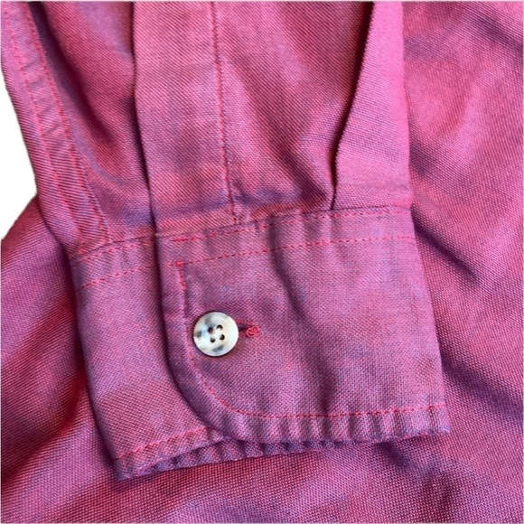 Sears and Roebuck Men’s Button Down Shirt Vintage Maroon Size L - Picture 4 of 11